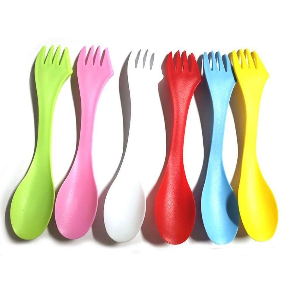 Fruit Fork Dessert Spoon Outdoor Tableware Spork Bottle Opener Fork Plastic Spoon Spoon Fork