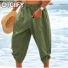 Мужские модные повседневные брюки и капри DICFY однотонные с принтом