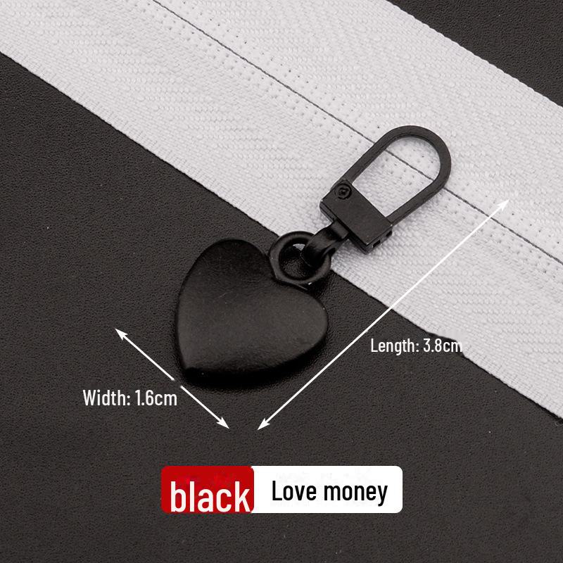 Metal Zipper Pull Tab with Removable Head for Clothing Repair and Accessories