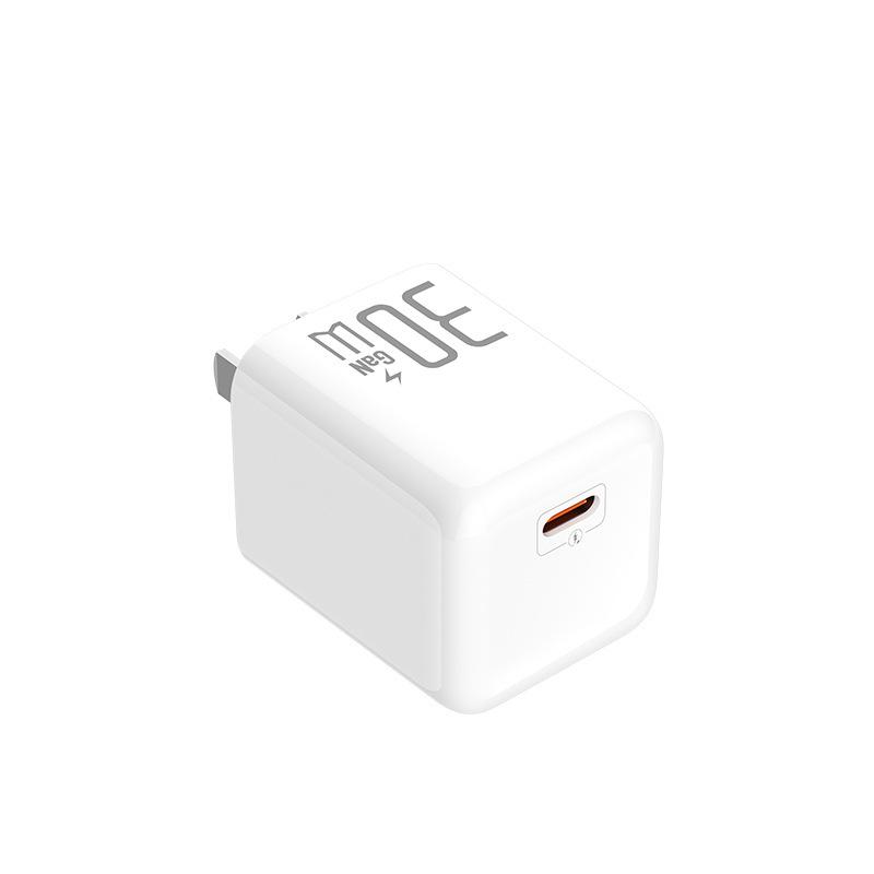 30-ваттное GaN быстрое зарядное устройство для Apple 8-16, компактная головка-зарядка USB-C Jelly