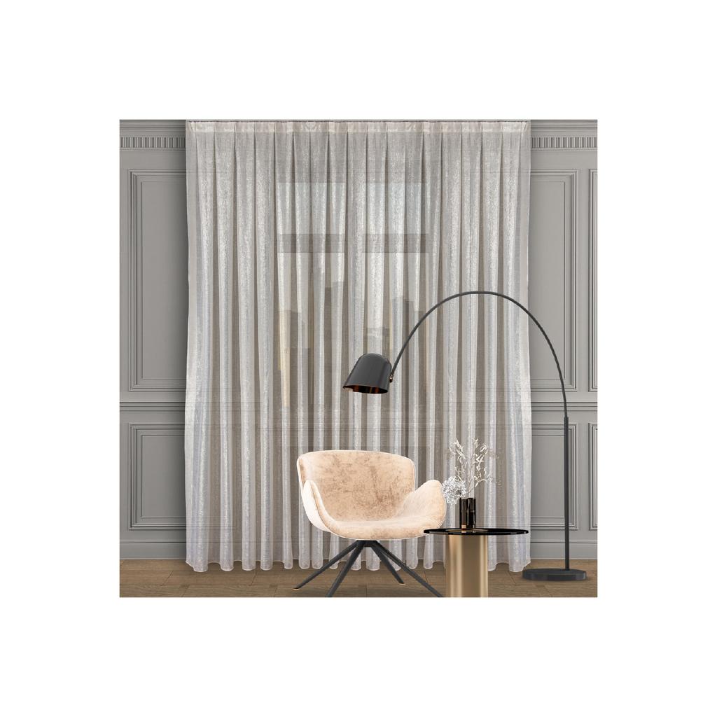 Занавес Плоский Высококачественный серебристый льняной тюль Занавес с обычным ворсом (от 1 до 2,5 стопок) Посадка золота