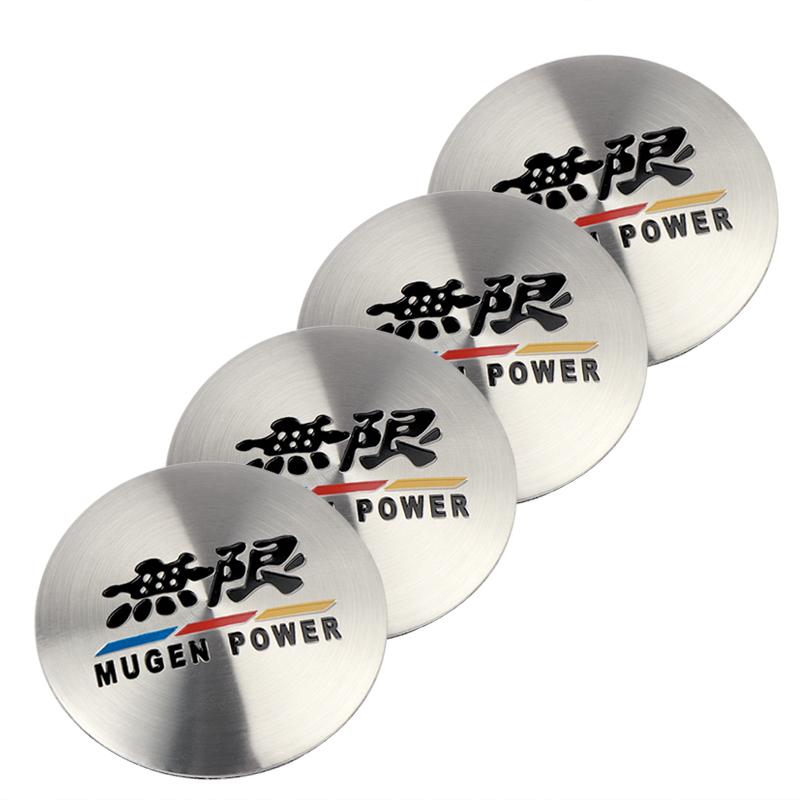 4pcs 56/60MM Car Wheel Center Hub Cap Stickers Tire Rim Covers Auto Accessories For Honda CIVIC Mugen Type R Type S Si RR XR-V