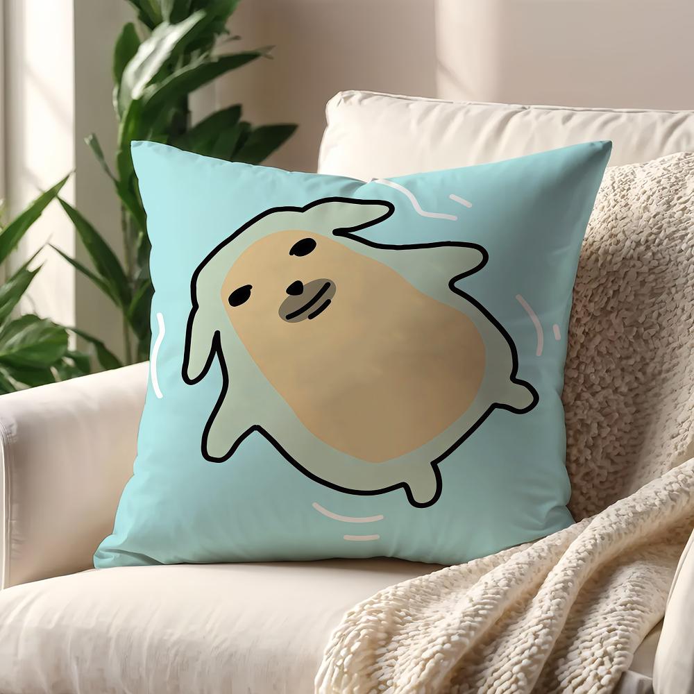 funny kawaii nNudaeng Dog Meme cushion cover For Pillow Printing Sofa Decoration Home Car Room Coffee Office Nordic Simplicity