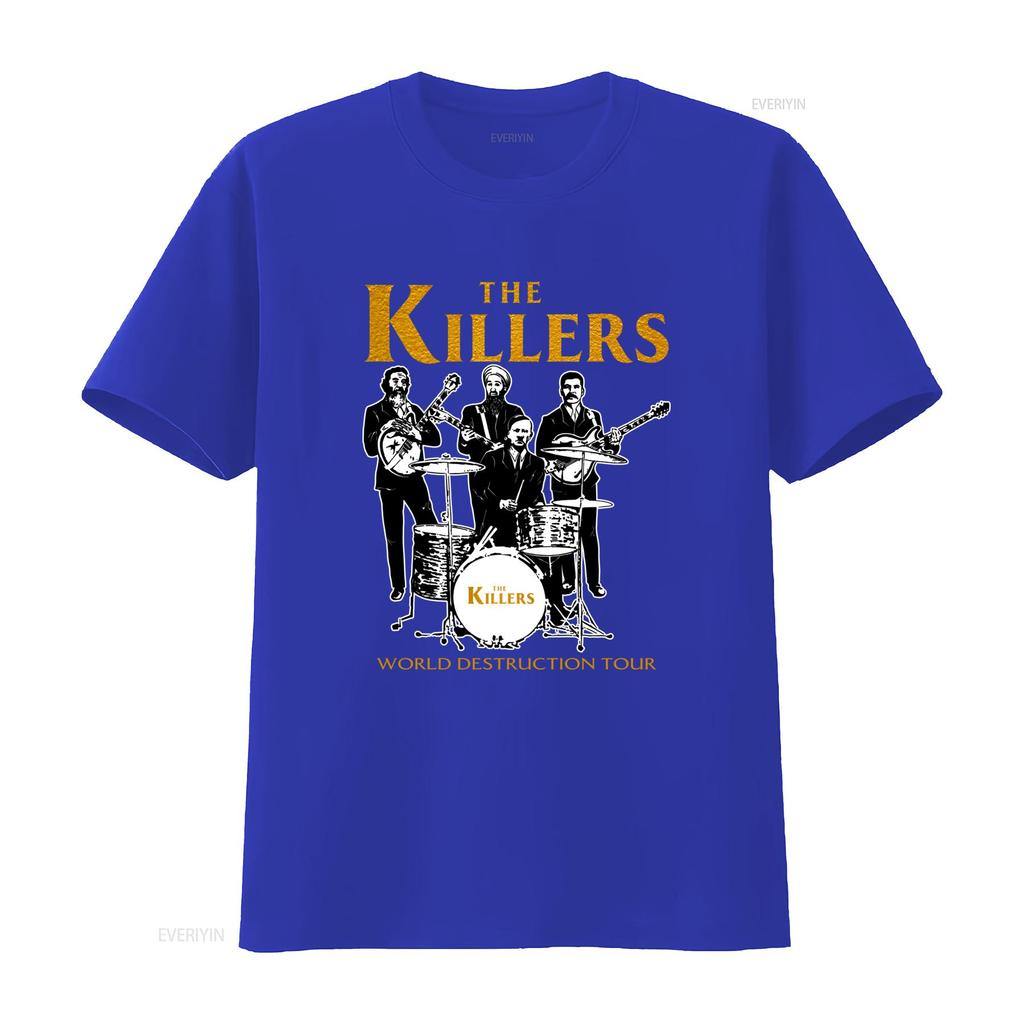 The Killers Alt Rock Band World Destruction Tour Brandon Flowers T Shirt S 234Xl SG417 vintage Washed Casual streetwear