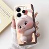 Чехол для телефона Xiaomi Redmi Note 14 4G Чехол Модная Девушка Кролик Чехол Мягкий Силикон Для Redmi Note14 4G Бампер
