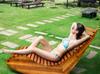 Leżak Bujany Ogrodowy Drewniany Bujany Leżanka Ogrodowa Do Strefy Spa Fotel