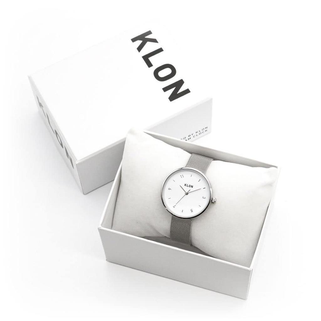 Часы серебряные водонепроницаемые простые популярные брендовые пары KLON PASS TIME ELFIN ODD 33 мм мужские женские мужские женские -SILVER MESH-