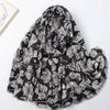 Winter Lurex Glitter BIG Petal Floral Fringe Viscose Soft Scarf Cotton Shawls Women Perfect for Travel Casual Muslim Hijab