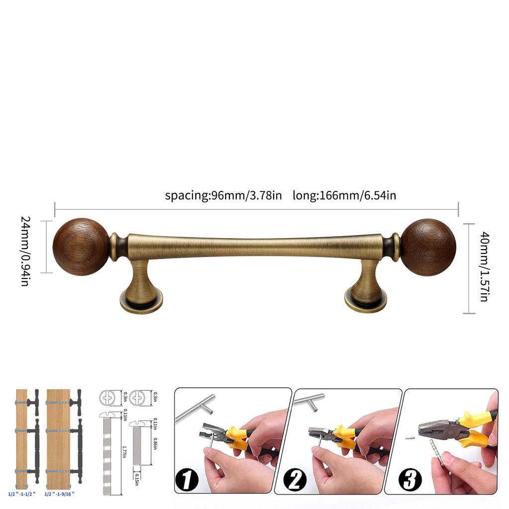 Wardrobe Door Handle Kitchen Door Knobs for Cabinets Knobs Wood Cabinet Knobs Nature Style Wooden Cabinet Handle