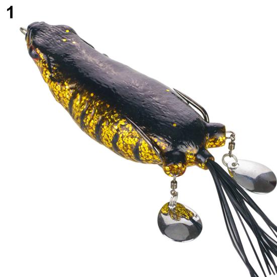 9см/25г Силиконовая Огромная Приманка Лягушка Красочная Лопатка Двойная Блестка Мягкая Искусственная Приманка Лягушка