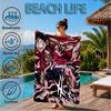 Custom Name Gojo Jujutsu Beach Towel Microfiber Beach Towel, Lightweight and Quick-Dry, for Summer Travel, Swimming Pool Gift