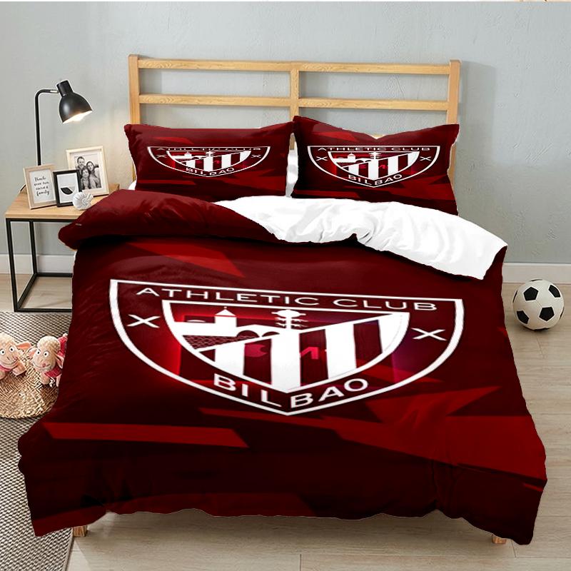 3PCS Football Athletic Bedding set,Ideal for1pc Duvet Cover And 2pcs Pillowcases Perfect for Christmas gift,Ideal for Bedroom, Dormitory