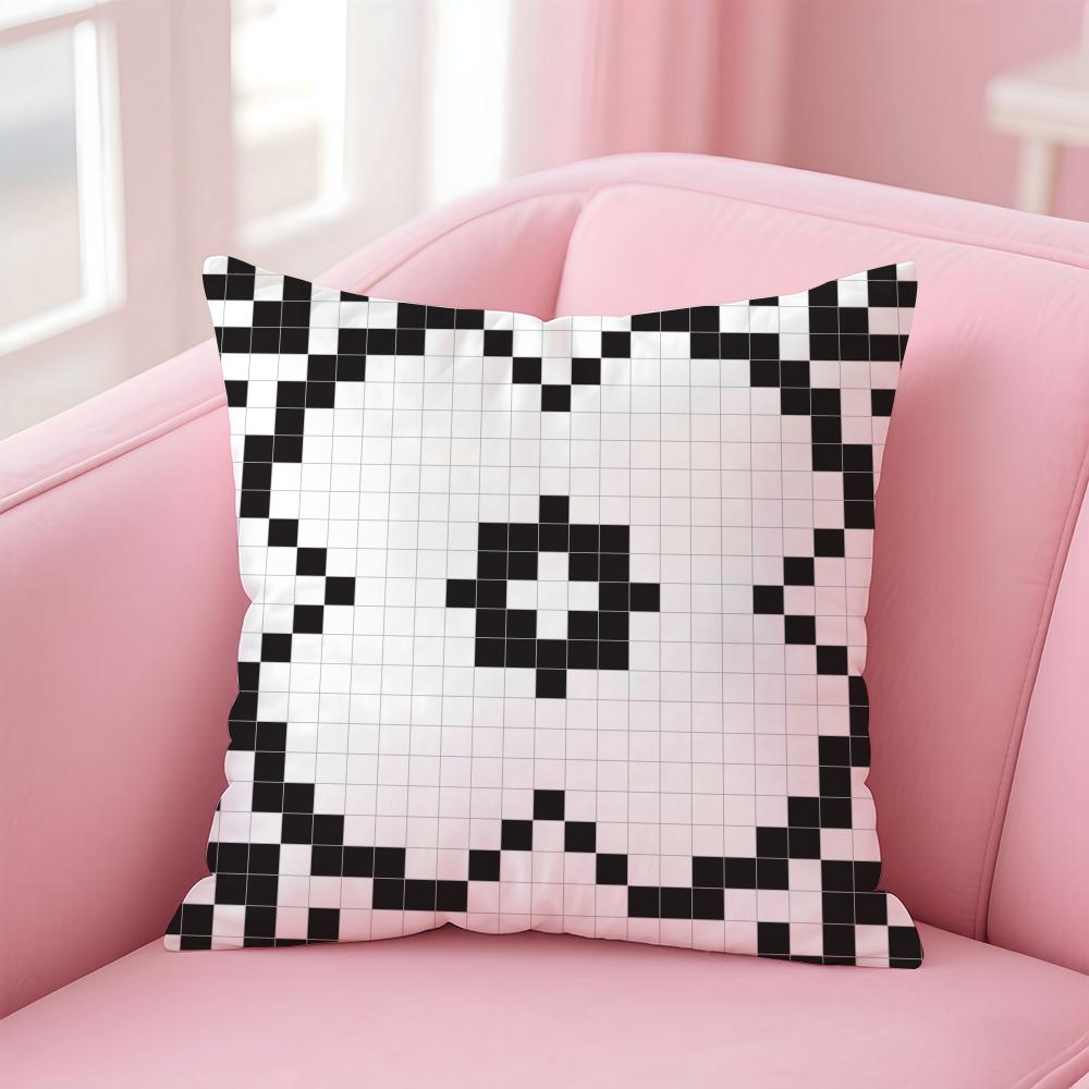 Pixel art print texture Cushion Cover Pillow Case Soft Friendly Fabric  Concealed Zipper