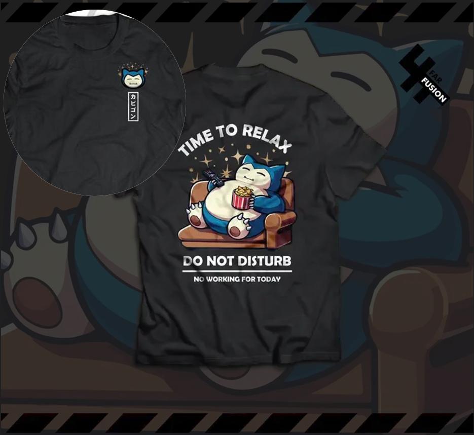 2026 New Summer SNORLAX Cotton Printed T-shirt Men women Harajuku Loose Casual Versatile Short-sleeved Top Y2k