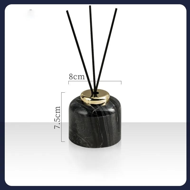 Marble Aromatherapy Bottle High End Hotel Room Bathroom Perfume Container Bottle Bathroom Decoration Aroma Diffuser Bottle