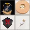 Interior Crystal Ball Night Light Cat Stylish Desk Light LED Present Decoration Full of Atmosphere Stand Light Tabletop Light Unique Birthday Present