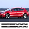 2PCS Car Styling Door Side Skirt Stripes Sticker For Opel OPC Astra J H G K Insignia Corsa D B E Mokka Vectra B Auto