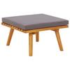 Day and Night - Day and Night Garden Footstool and Cushion Solid Acacia Wood 60x60x29 Cm