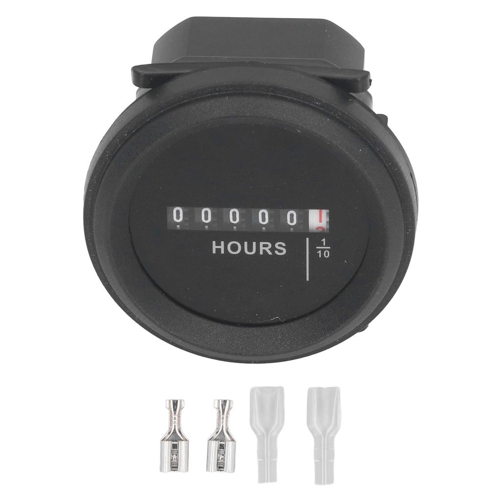 Round Hour Meter High Accuracy Quartz Mechanical Hour Meter for Engine Generator 6?80VAC DC