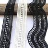 2m/6.56ft Each Pack Big Wide Lace Black Trim Curve Sewing Curtain Accessory Handmade DIY Craft Laces Dress Hem Decorations