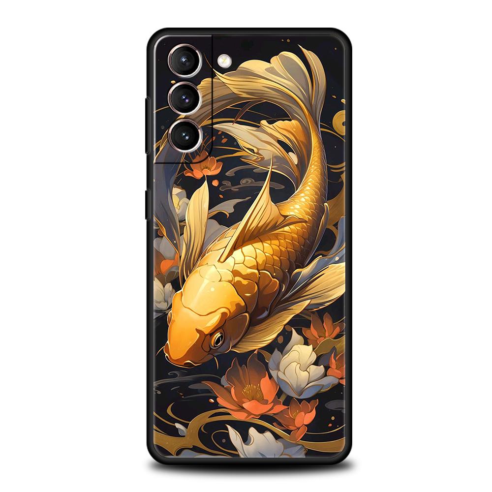 Мультяшный чехол-рыбка для Samsung Galaxy S24 S23 S22 S20 S21 FE Ultra S10 S10E S9 S8 Plus 5G Силиконовый противоударный чехол для телефона Capas