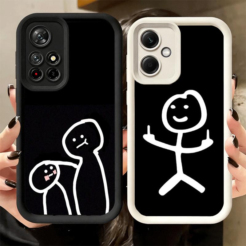 Чехол для телефона Xiaomi Redmi Note 15 14 13 Pro Plus Funny Stickman Matchman Shell 12S 11 11S 11T 5G 14S из мягкого силикона.