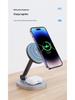 Регулируемая складная магнитная беспроводная зарядка 3-в-1 для iPhone, Apple Watch и наушников.