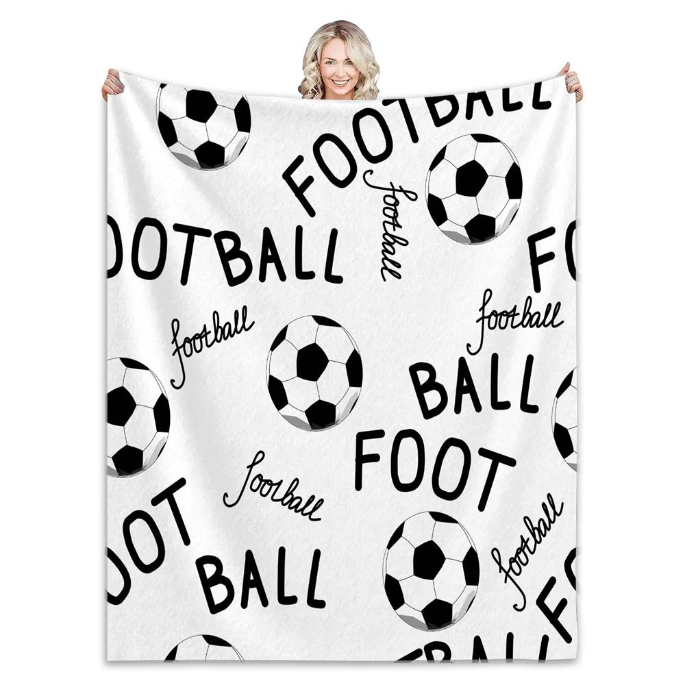 Soccer Blanket Super Soft Flannel Blankets and Throws Outdoor Football Basketball for Bedding Boys Girls Adults Gifts