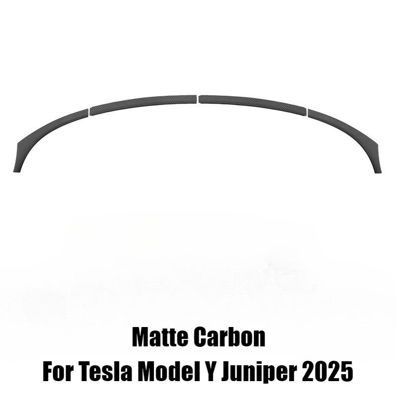 Front Windshield Ambient Light Trim Strip for Tesla Model Y Juniper 6-Seat YL ABS 4PCS Interior Decorative Strip Auto Accessorie