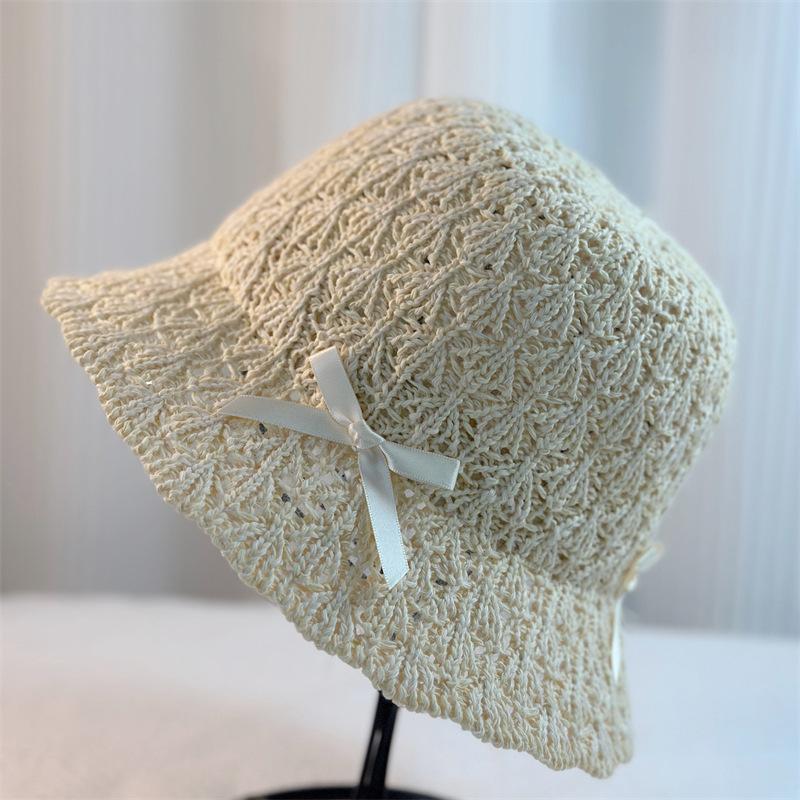 Милая шляпа-ведро Bow Girl для весенних и летних путешествий на море, солнцезащитная шляпа для бассейна