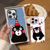 Кумамон Для iPhone 17 16 15 14 13 12 11 Pro Max Plus Матовый Цветной Задний Чехол для Телефона