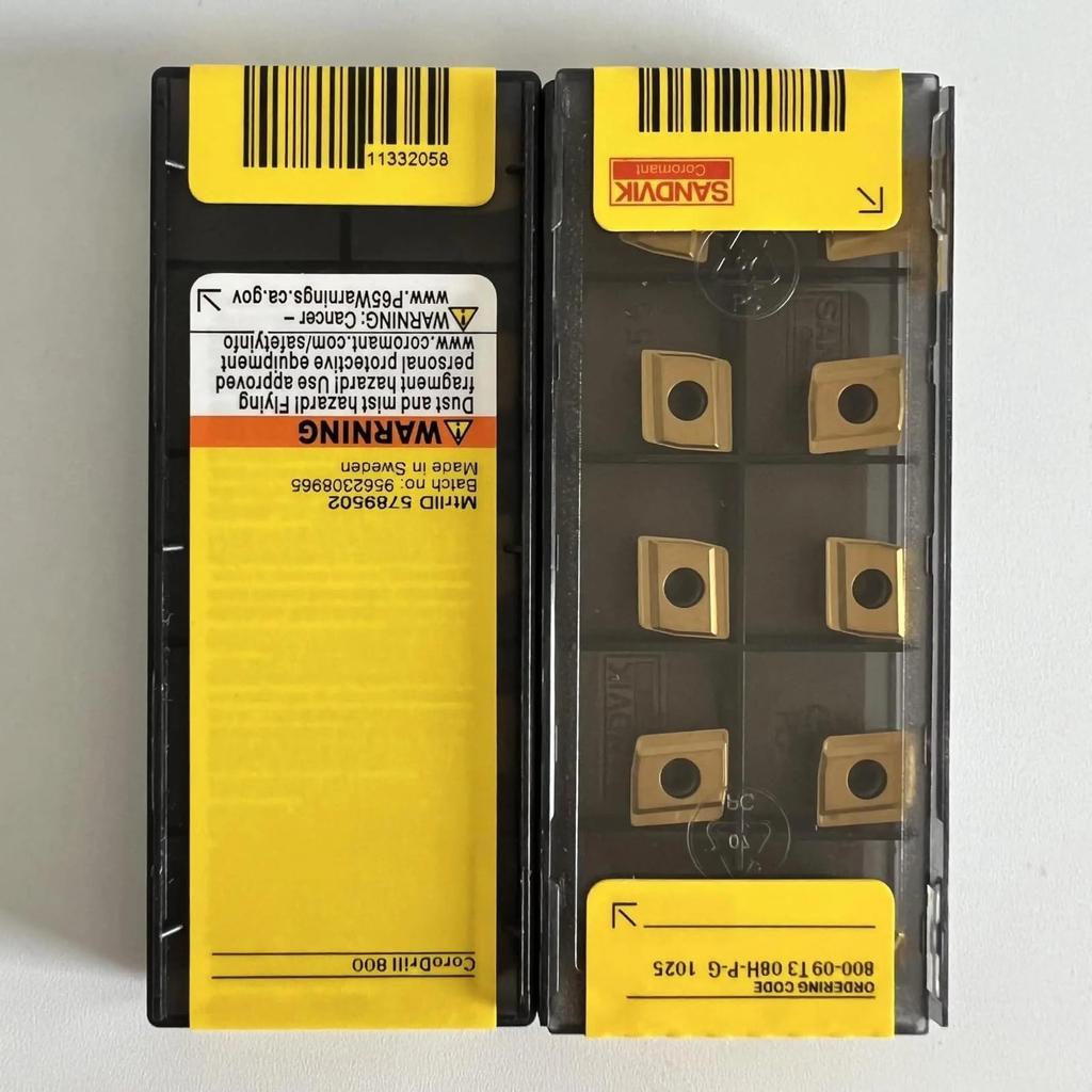 Original Sandvik / 800-09T308H-P-G 1025 /Carbide CNC Blade 10 PCS
