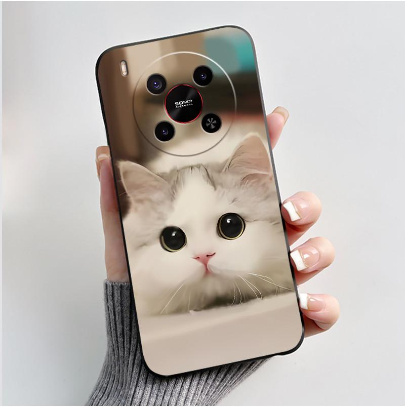 Милый Мультяшный Чехол Для ZTE Blade V70 MAX / ZTE Nubia V70 Max Печатный Корпус Защитная Крышка Мягкий Силикон Черный Корпус