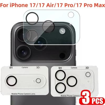 3 шт. HD Закаленное стекло для объектива камеры для IPhone 17 Pro Max Защитная пленка для экрана объектива камеры для IPhone 17 Air Pro Max Стекло для объектива