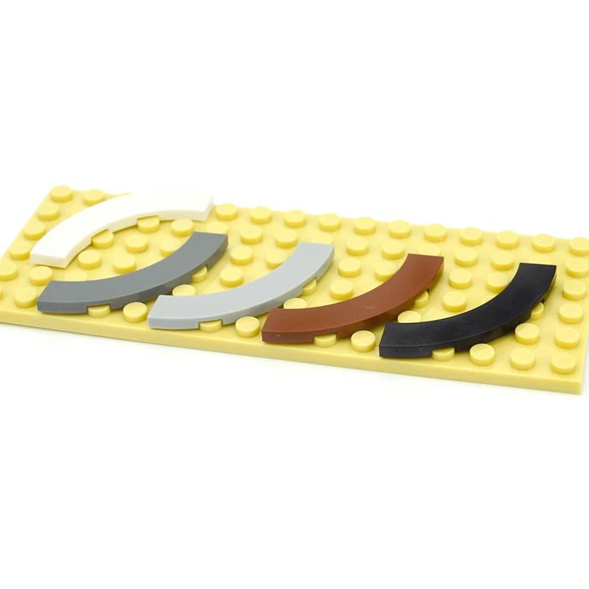 Детали MOC DIY Строительные Блоки Собираемые Частицы 27507 Плоская Плитка Круглый Угол 4x4 Макароны Широкий Изогнутый Световой Панель Кирпичики Игрушки