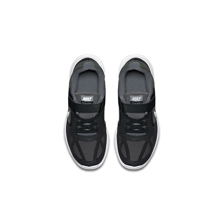 Nike Revolution 3 Minimalist Casual Non-Slip Shock Absorbing Durable Low-Top Kids Running Shoes Kids Running Shoes Black White 819414-001
