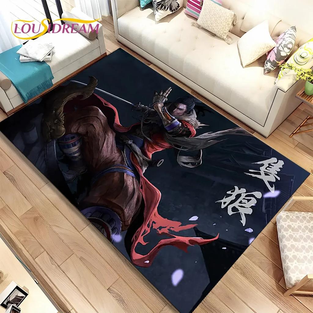 3D HD Sekiro Series Game Gamer Area Rug, Коврик для дома, гостиной, спальни, дивана, коврик для двери, декор, детские игры, нескользящий напольный коврик