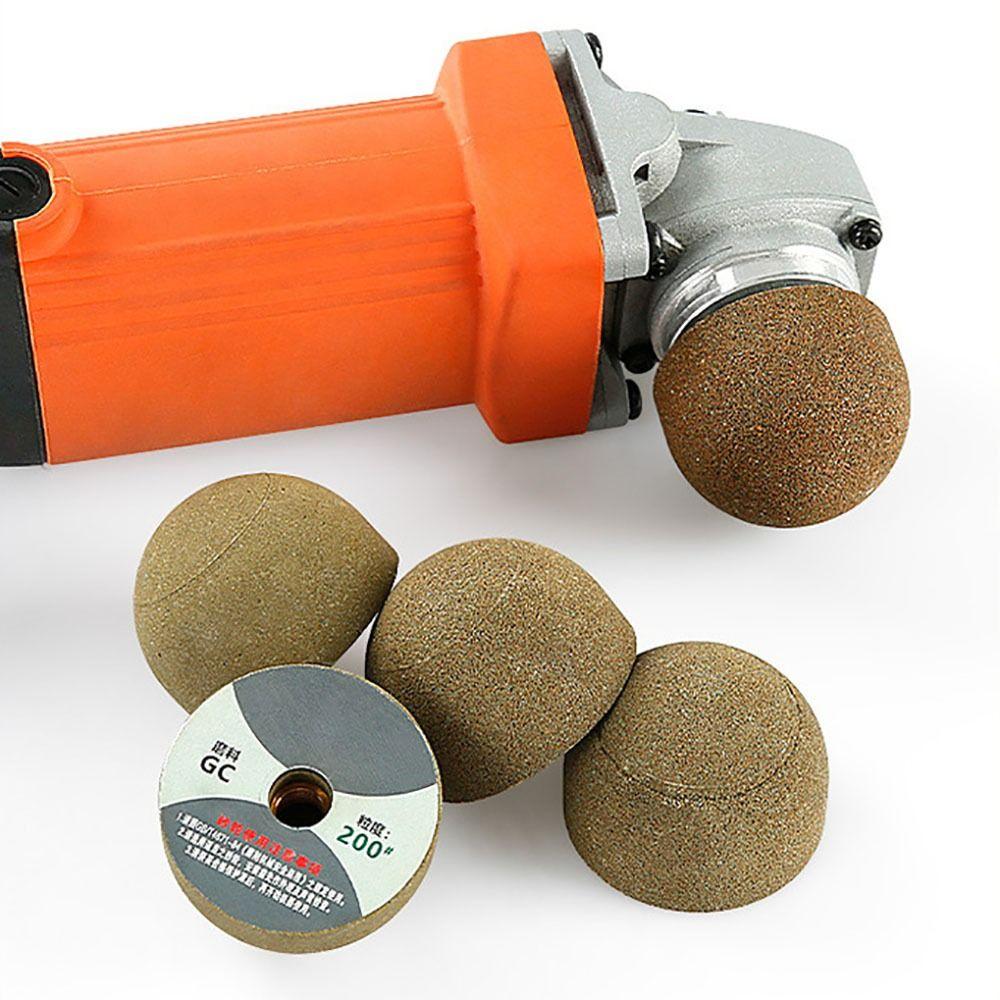 Flowerpot Arc Diamond Brazed Polishing Wheel Mushroom Grinding Head Stones Engraving Internal Hole