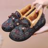 Зимняя обувь из ткани, женская обувь из хлопка, обувь на плоской подошве для людей среднего и пожилого возраста с плюшевым утеплителем и нескользящие хлопковые ботинки