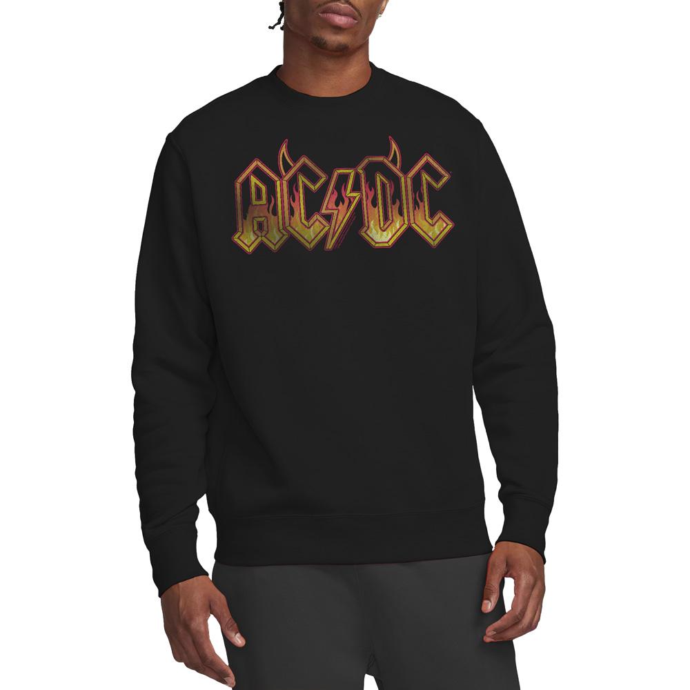AC/DC Unisex Adult Fire Logo Sweatshirt
