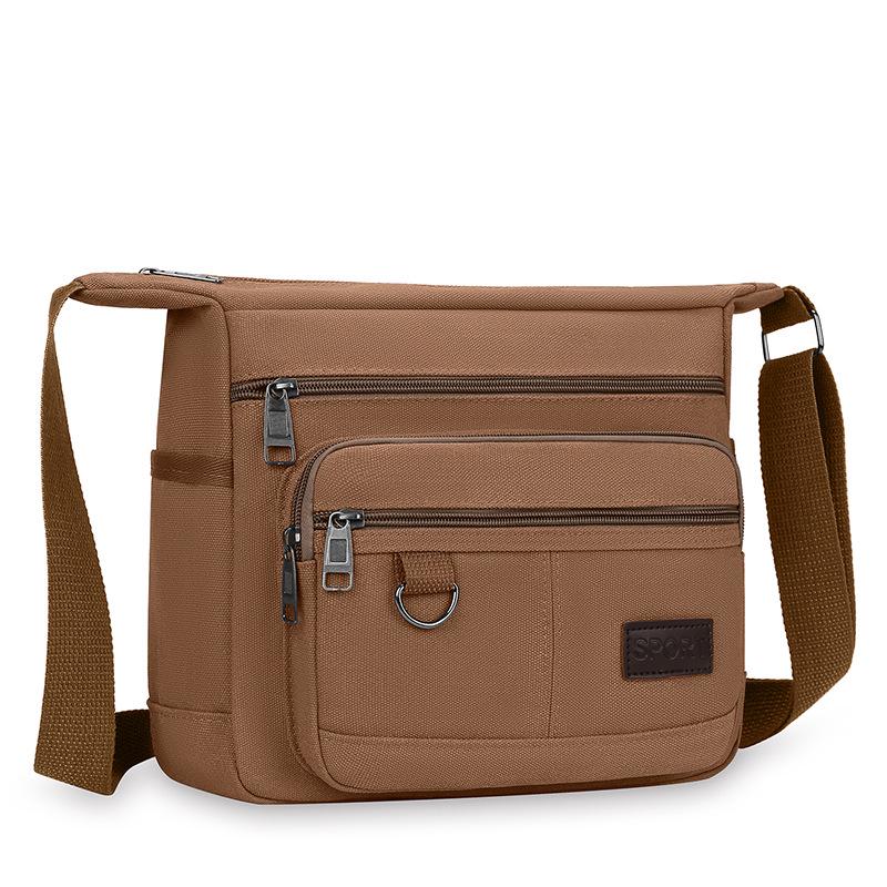 Мужская парусиновая сумка через плечо и на плечо - Повседневная дорожная сумка-мессенджер и рюкзак