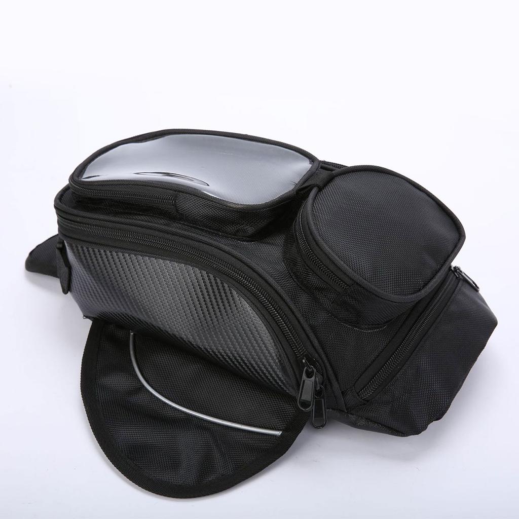 Universal Black Motorcycle Tank Bag Oxford Waterproof Magnetic Gas Oil Fuel Saddlebag Magnetic Tank Motor Saddle Bag