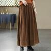 Skirt for Women Casual Versatile High Waist Long Loose Trousers Thickened Slim Solid Colour Skirt