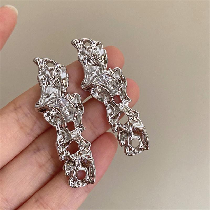 Elegant Irregular Geometric Alloy Earrings For Women Trendy Summer Fashion