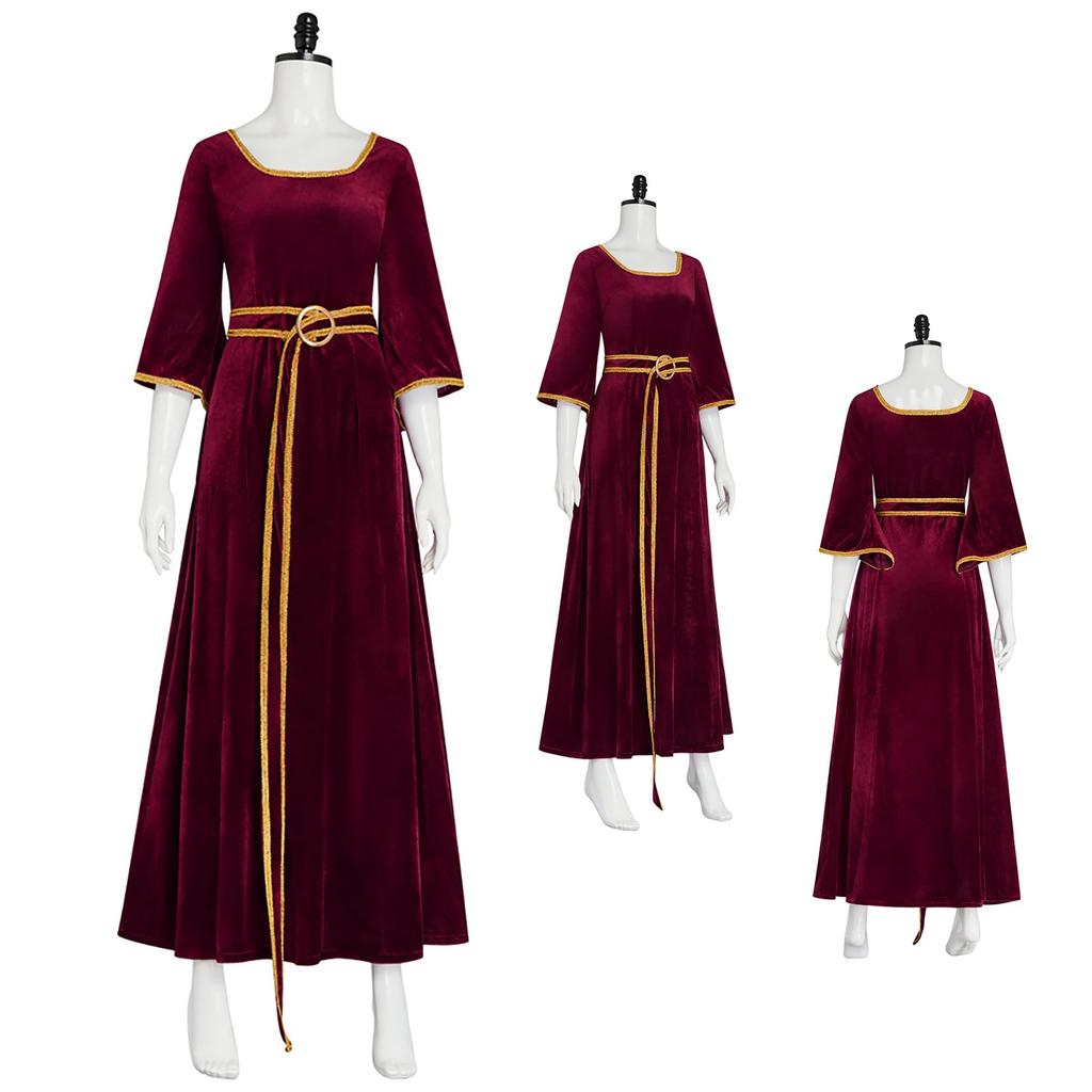 Midoriya Mother Gothel Cosplay Costume, Tangled, Green Fairy Tale Witch Costume (XS)