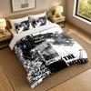 3Pcs Bedding SetThe Weeknd Soft Bed Sheet and Two Pillowcases Home Bedroom Decor
