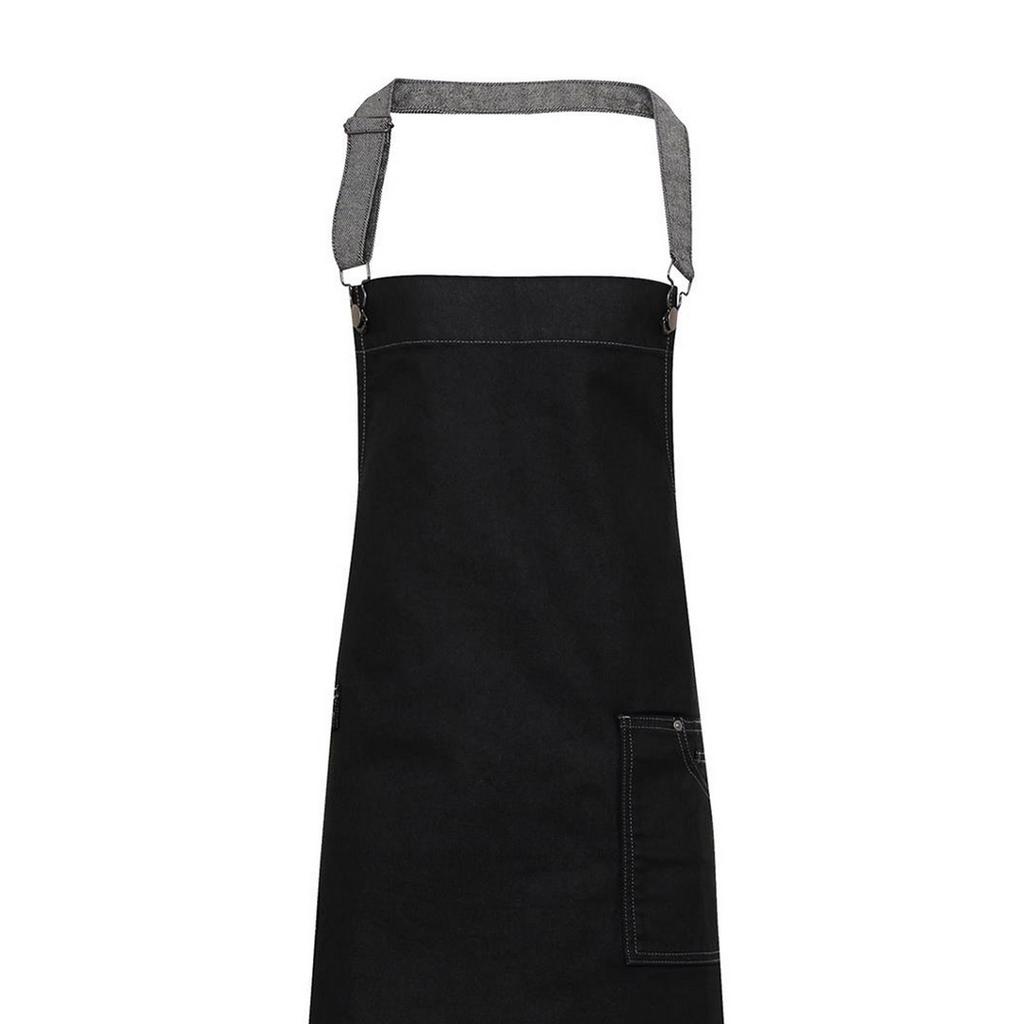 Premier District Waxed Look Denim Bib Apron