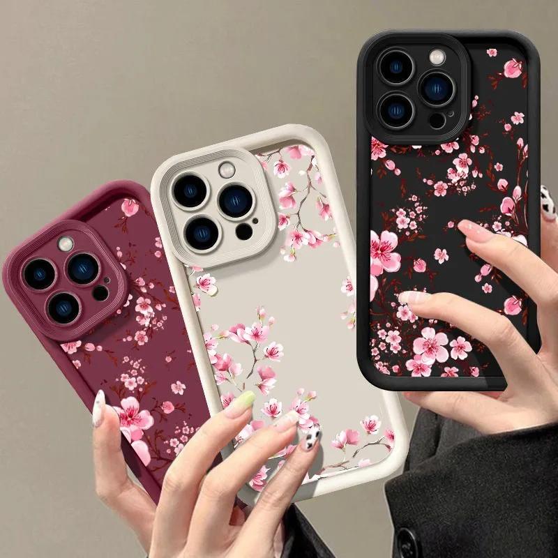 Чехол-накладка с цветком розовой магнолии для Xiaomi Note 14 13 12 11 10 Pro Plus Redmi 15 5G 15C 4G 14C 13C Силиконовый ударопрочный C