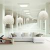 Large Abstract Art Mural Modern 3d Stereo Space White Ball Mural Living Room Tv Background Wallpaper