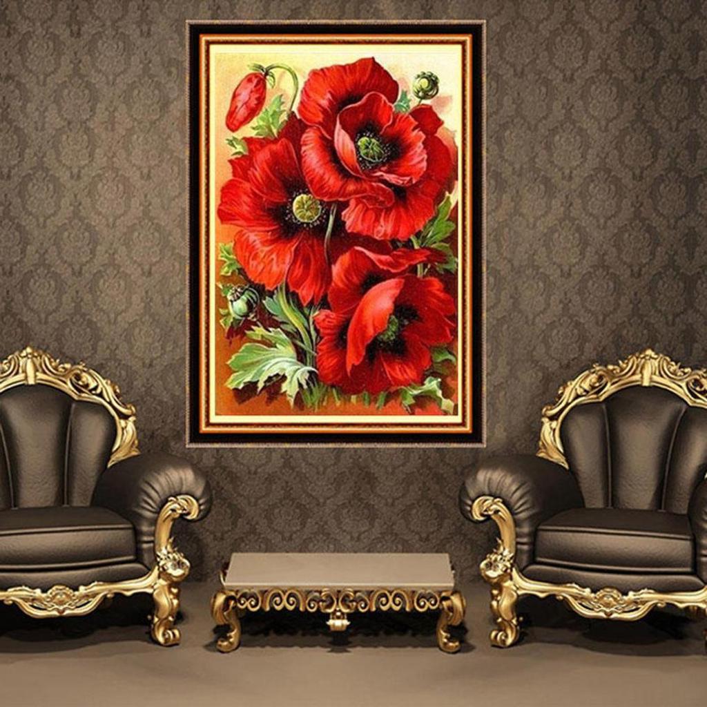 30*40 СМ 5D Русские Цветы DIY Алмазный Рисунок